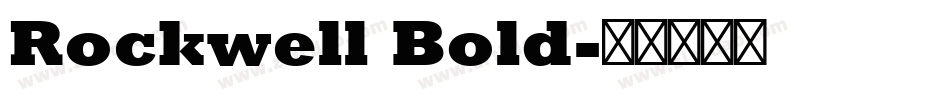 Rockwell Bold字体转换